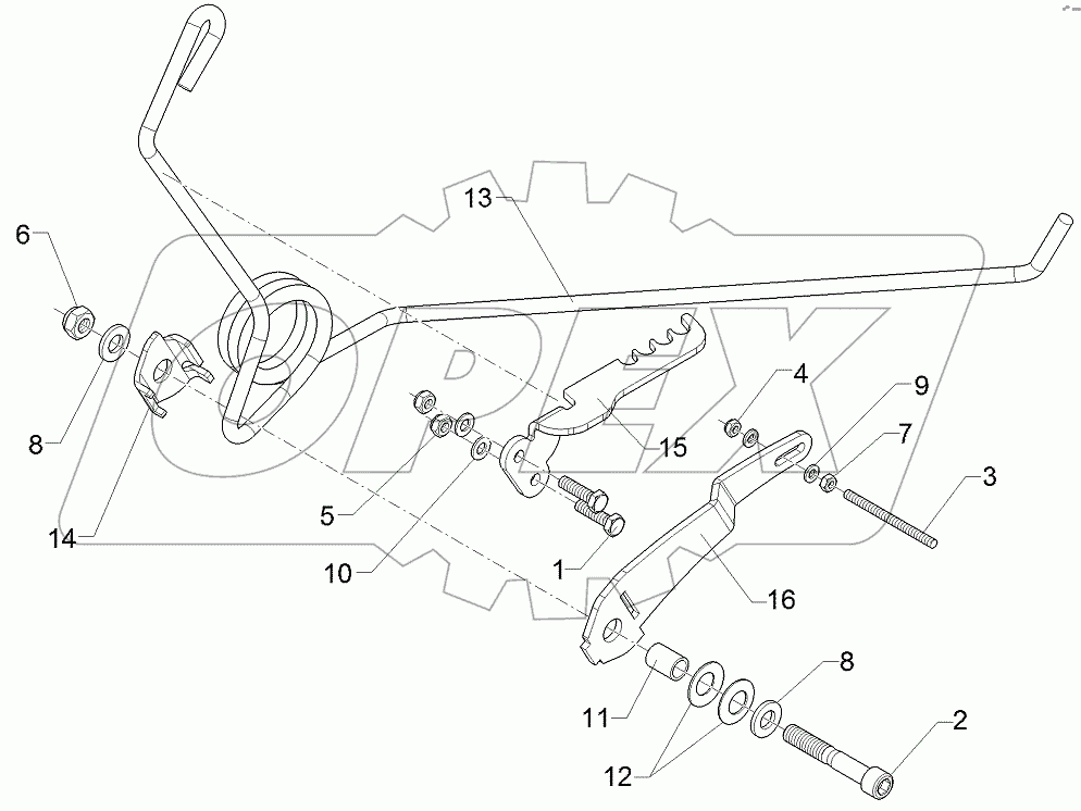  68210270 Single harrow with scraper