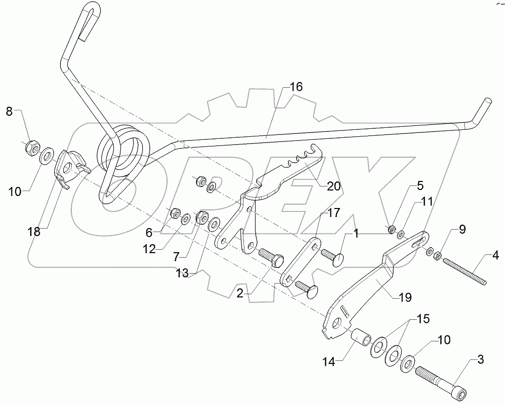  68210321 Single harrow with scraper