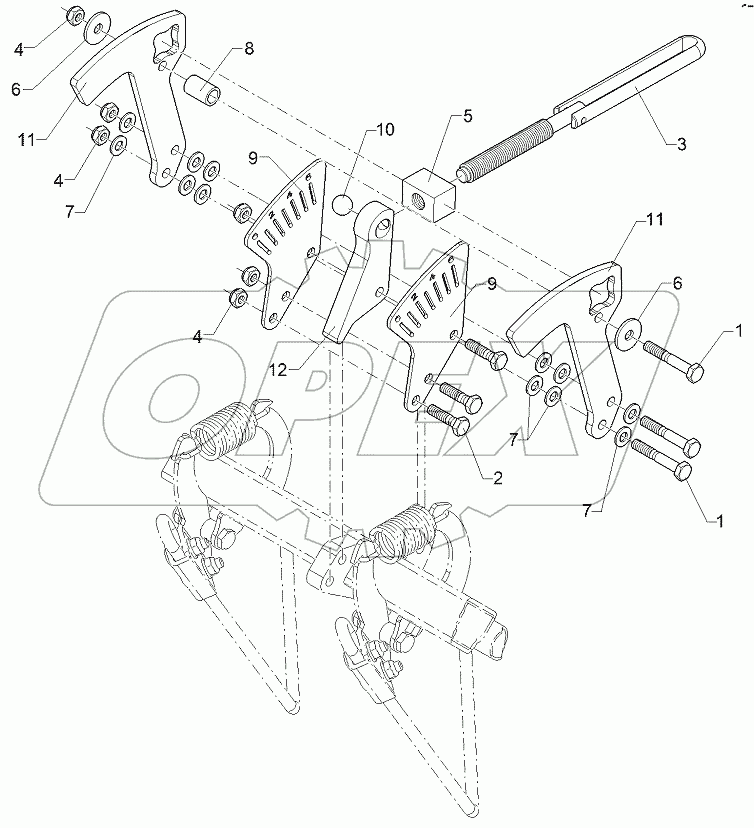  68210433 Harrow adjustment mec.