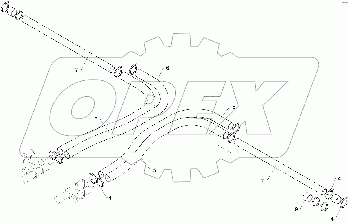  68210278 Supply pipe set