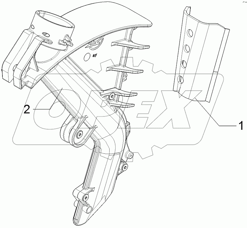 58210135 Seed pipe with HM-scraper