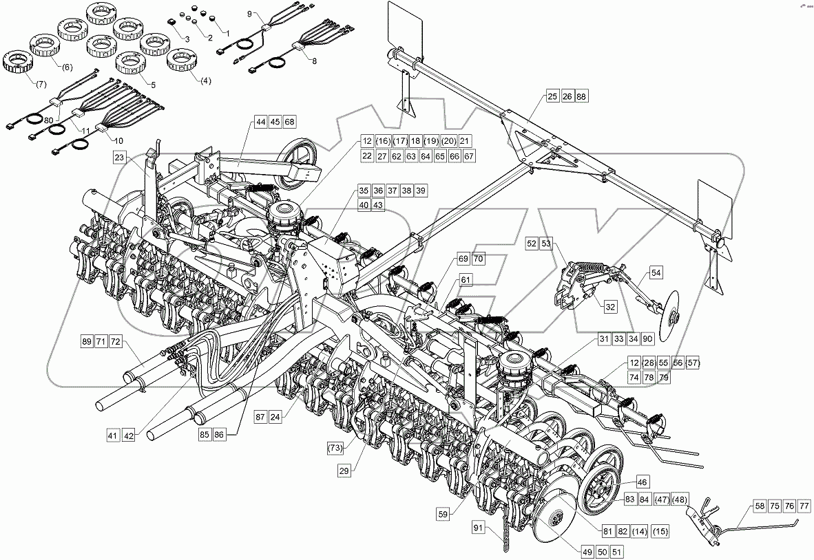  699 6902 Seeding bar
