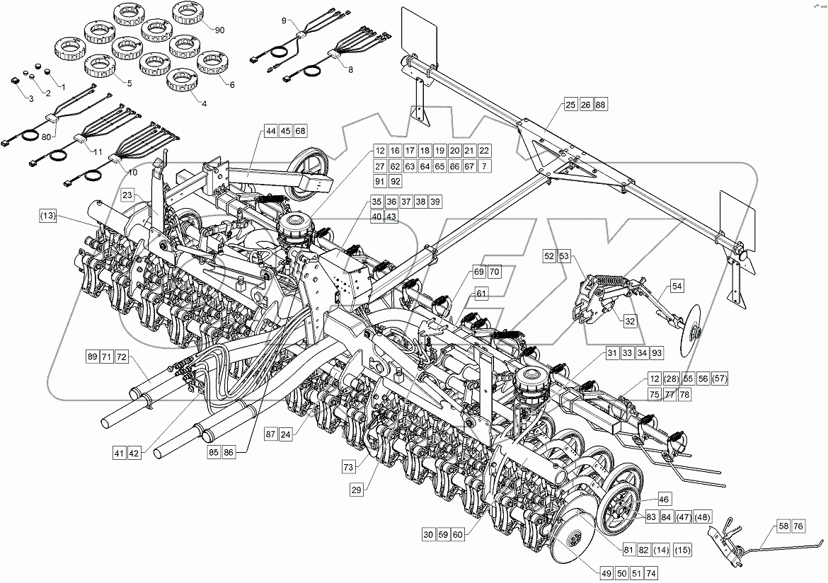  699 6903 Seeding bar