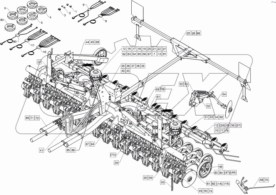  699 6904 Seeding bar