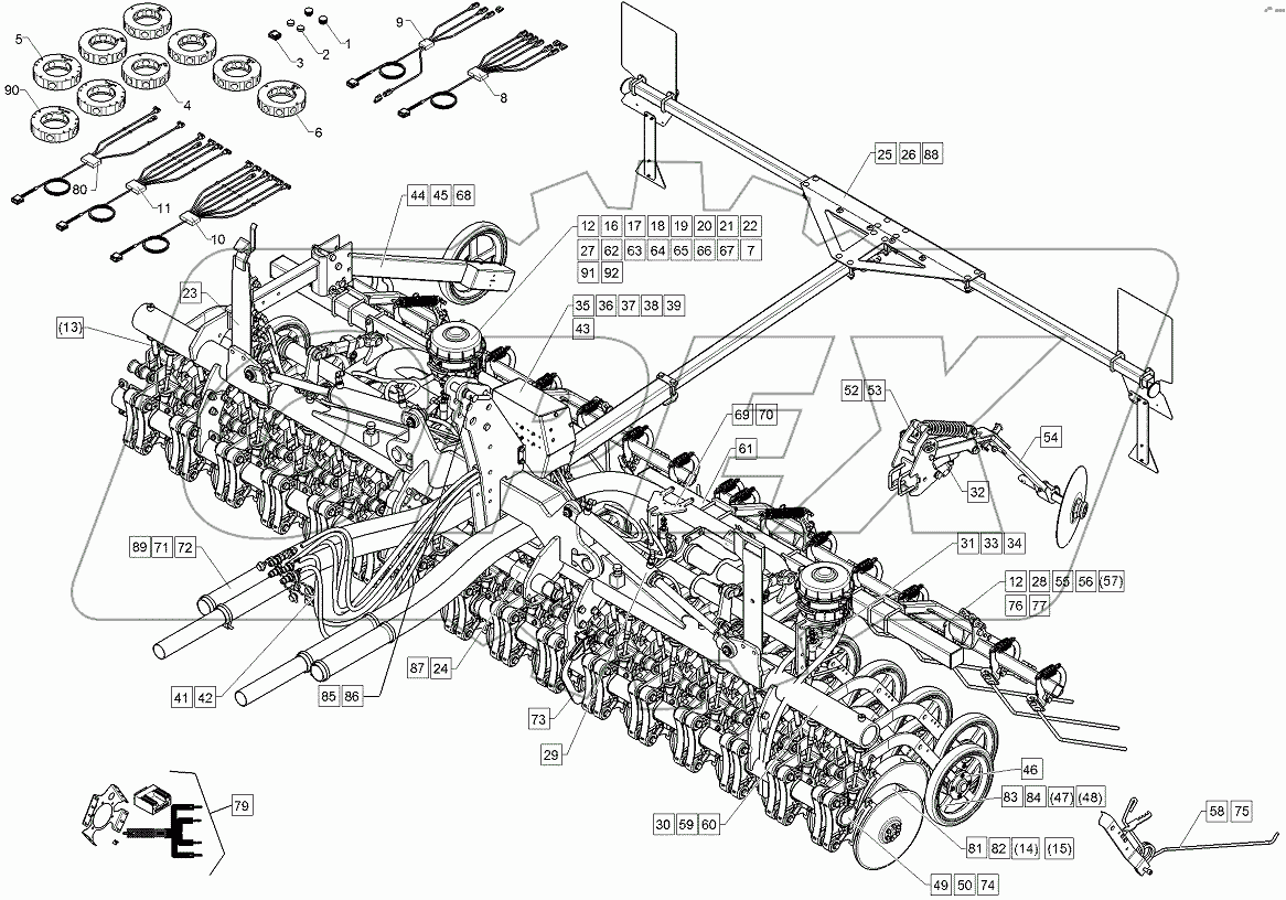  699 6905 Seeding bar