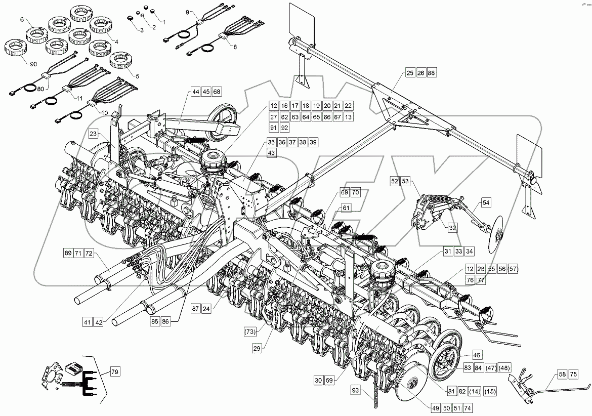  699 6906 Seeding bar