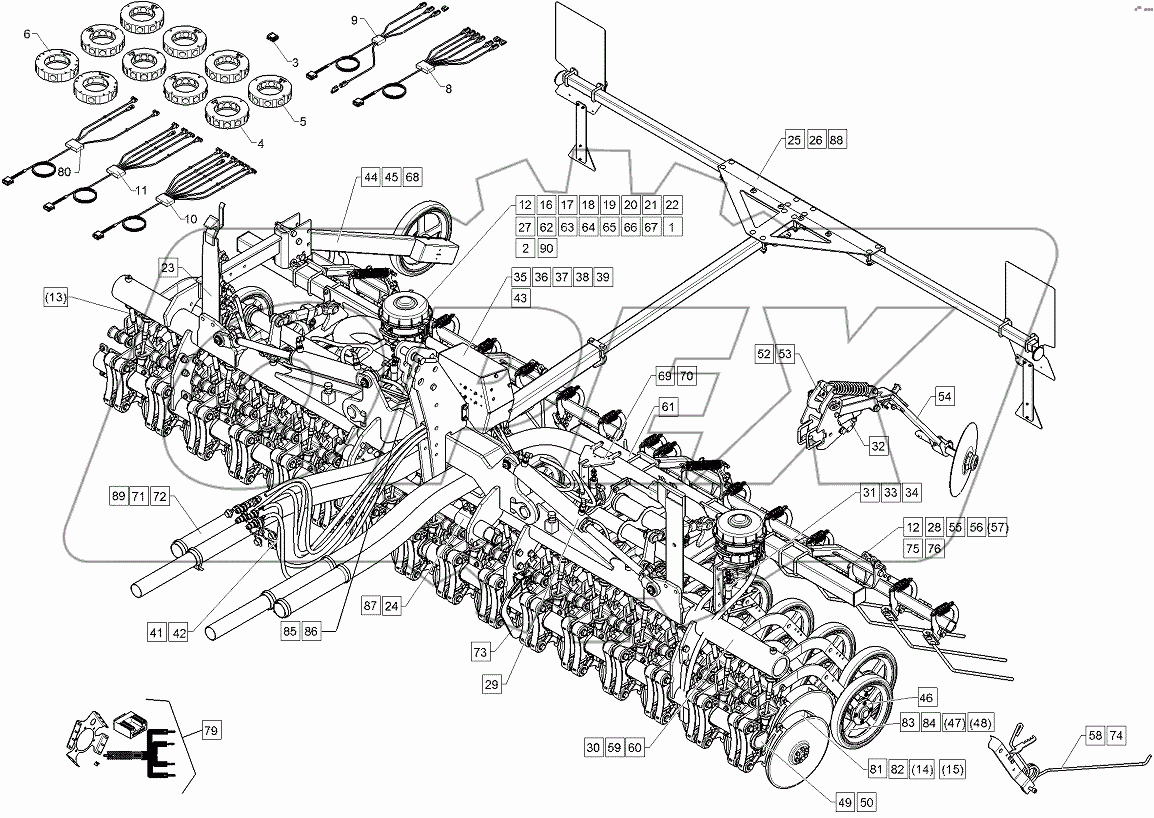  699 6907 Seeding bar