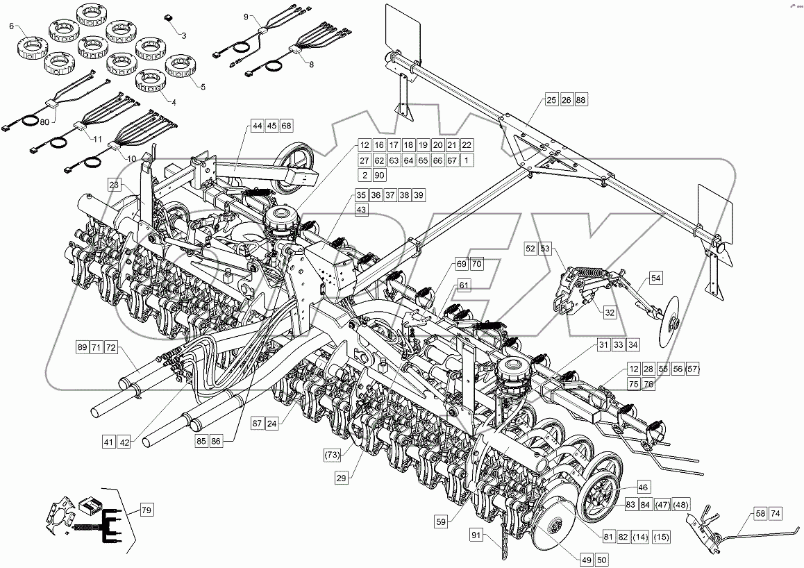  699 6908 Seeding bar