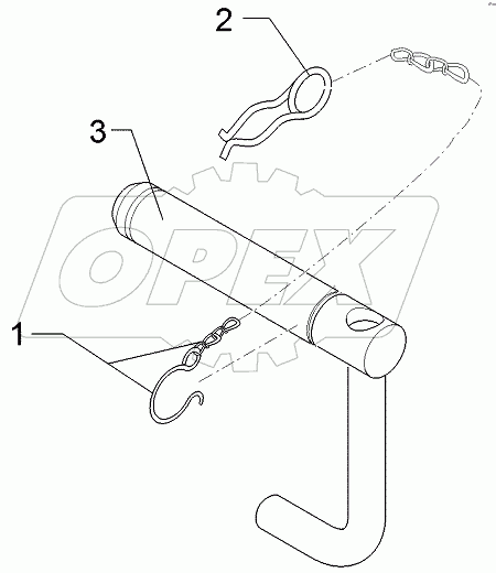  313 7945 Top link pin with chain