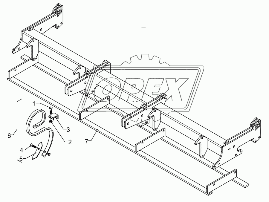 Harrow section 2,5m Quarz 7/250 1