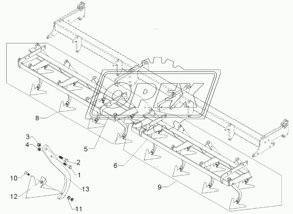 Harrow section 4m-GFS Quarz 7/400