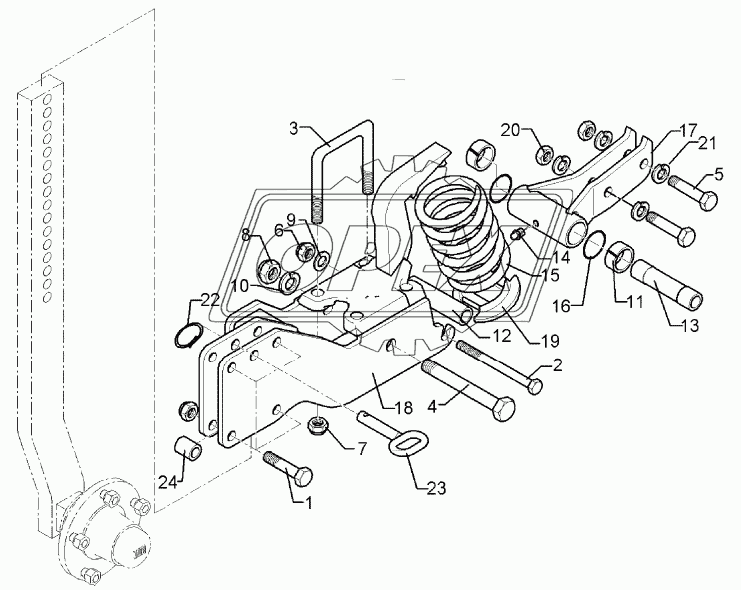 Leg bracket Rubin 90x90 70x30 RE