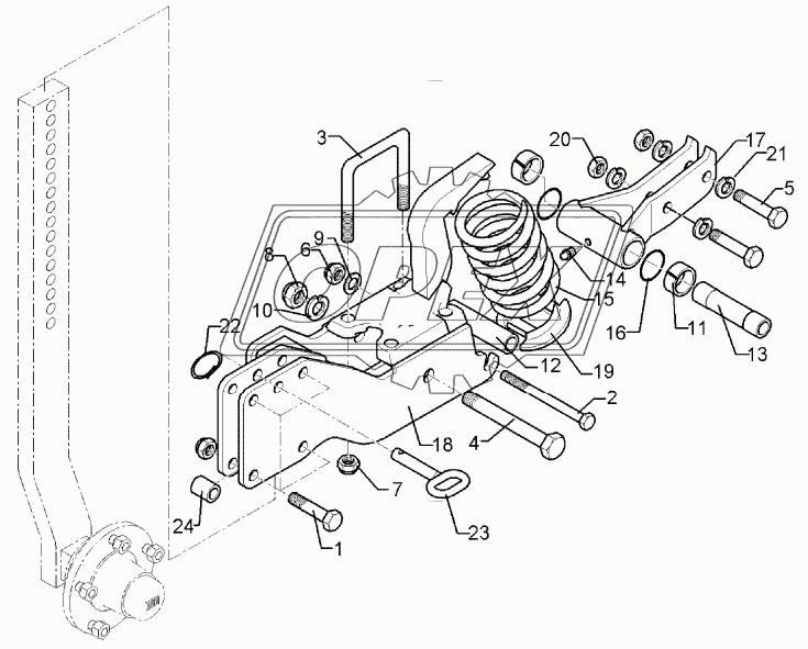 Leg bracket Rubin 90x90 70x30 RE