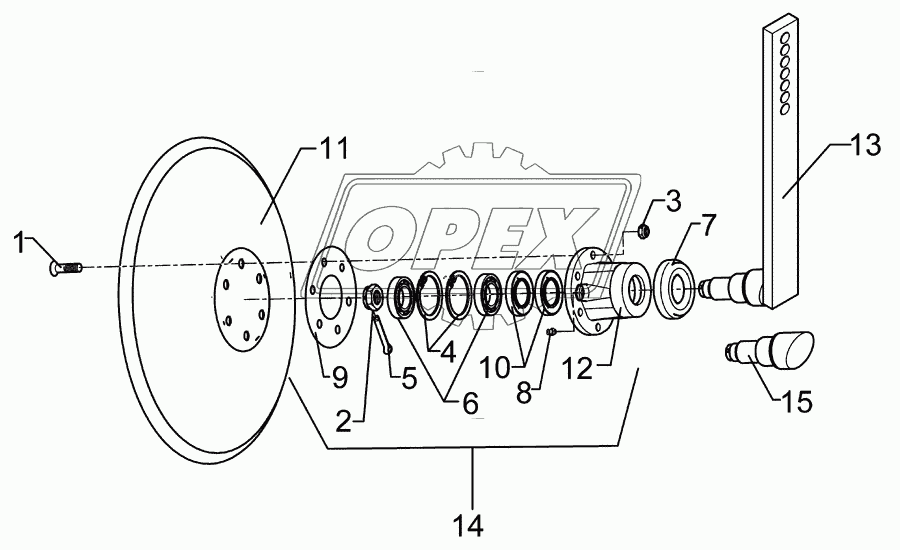 Hollow disc LI D450 Smaragd 9