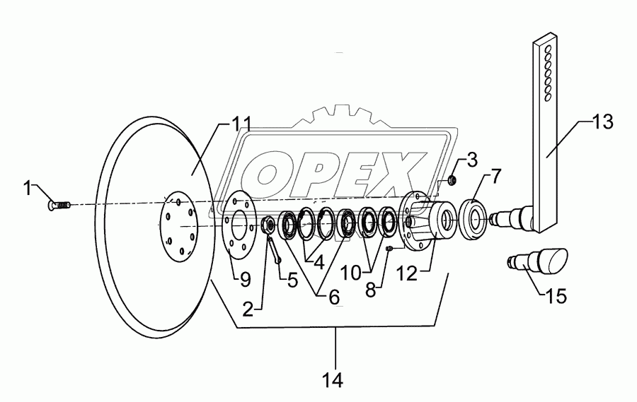 Hollow disc LI D450 Smaragd 9