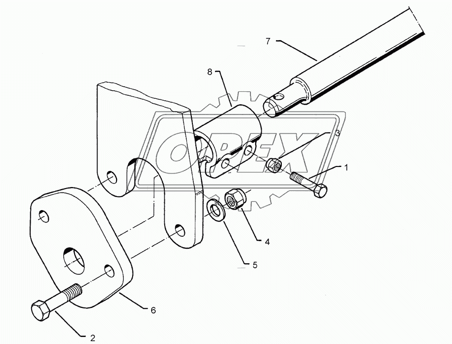 Lower link connection E55 L2 Z3