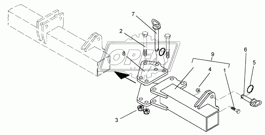 Bracket for outer discLI 80x80 SM9