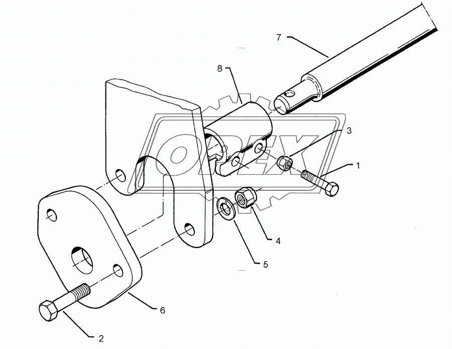 Lower link connection E55 L2 Z3