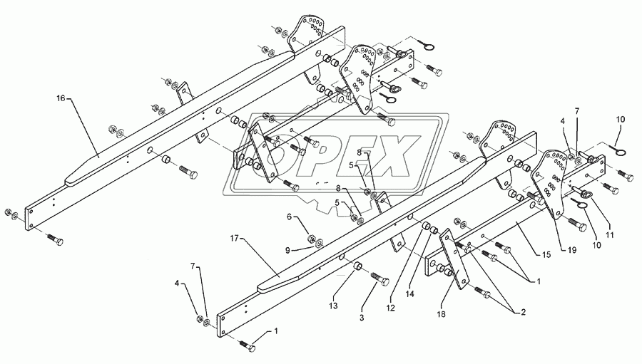 Carrier, 1 pair 120x2095-80x20 Smaragd 9 KU