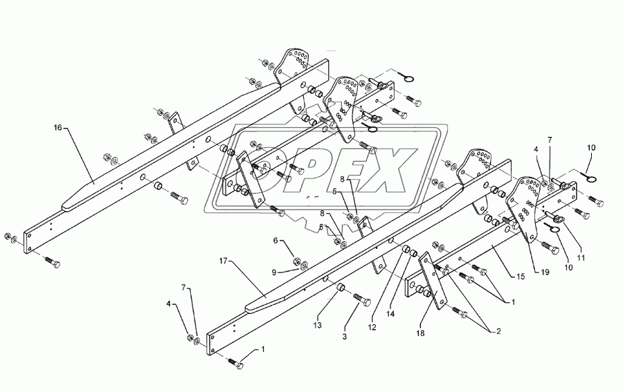 Carrier, 1 pair 120x2095-80x20 Smaragd 9 KU