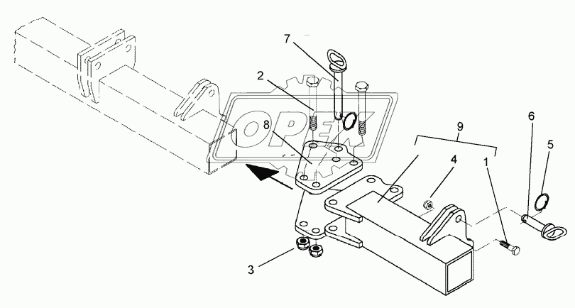 Bracket for outer disc LI 80x80 SM9