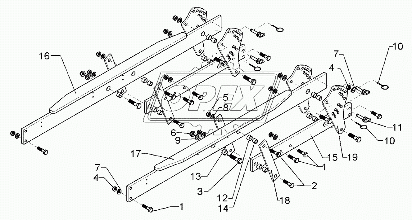 Carrier, 1 pair 120x1795-100x20 SM9K-D600