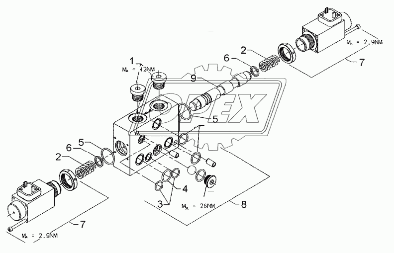 Valve 6/3 LD8SE4D2525