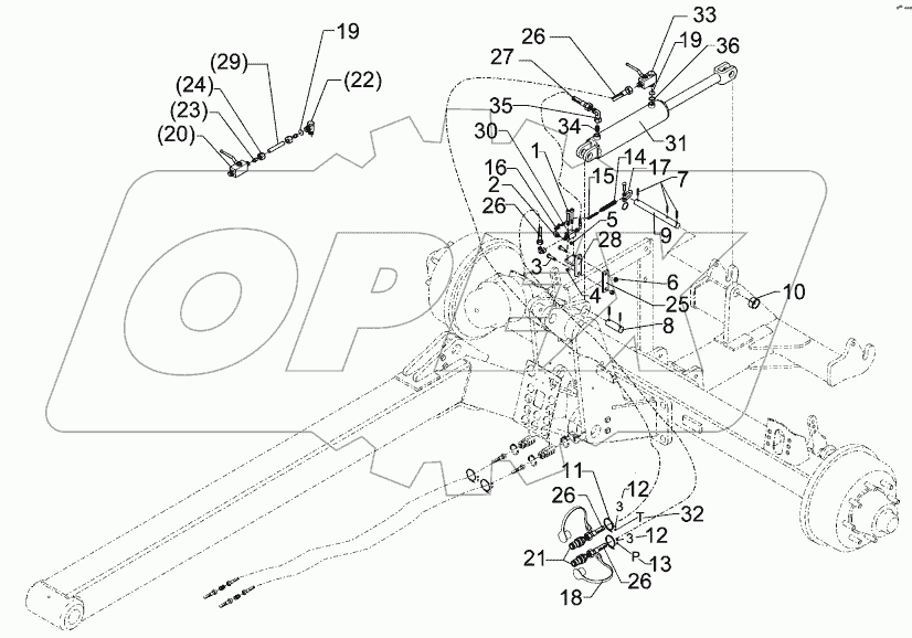 HY-assembly lift linkage DZ 110x450