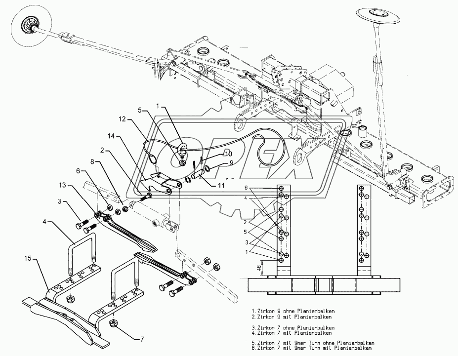 Changing-over, track marker Quarz 7