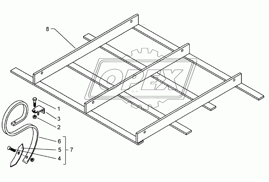 Harrow section 1,5m-E16 32x10 1