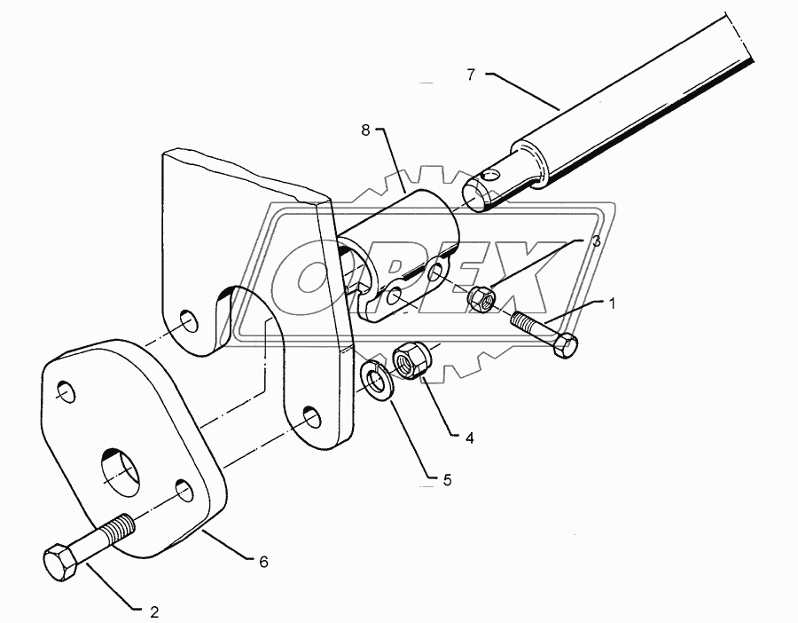 Lower link connection E55 L2 Z2