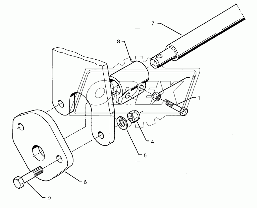 Lower link connection E55 L2 Z3