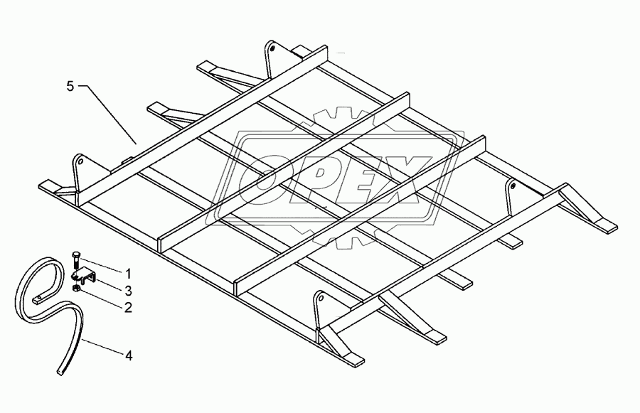 Harrow section 1,5m-G25 25x8 1