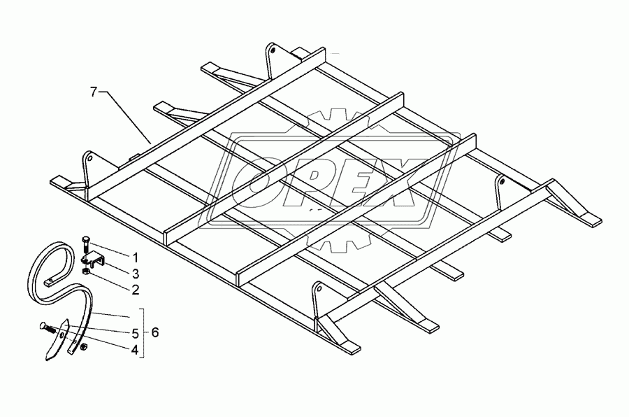 Harrow section 1,5m-G25 27x10 1