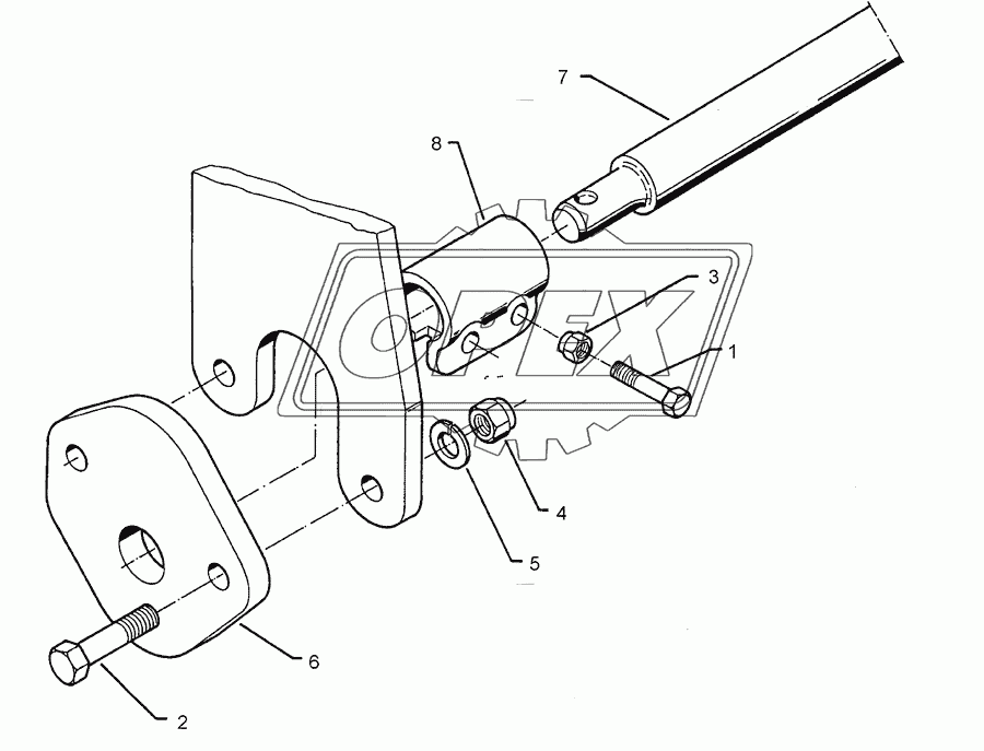 Lower link connection E55 L2 Z3