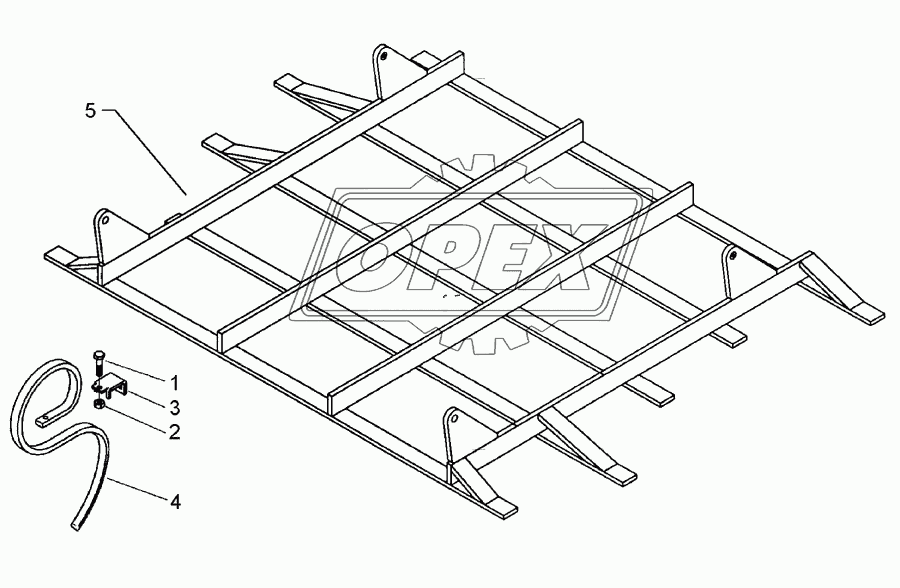 Harrow section 1,5m-G25 25x8 1