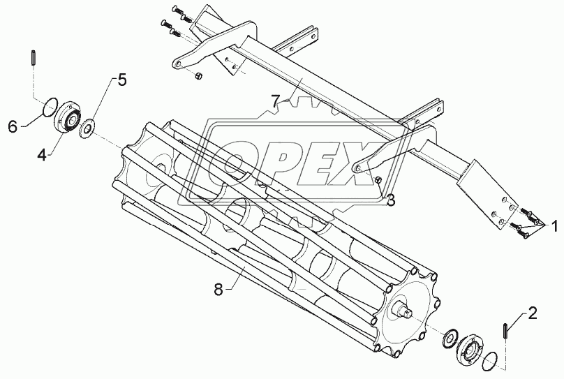 Tube bar roller 1,5m RSP 400