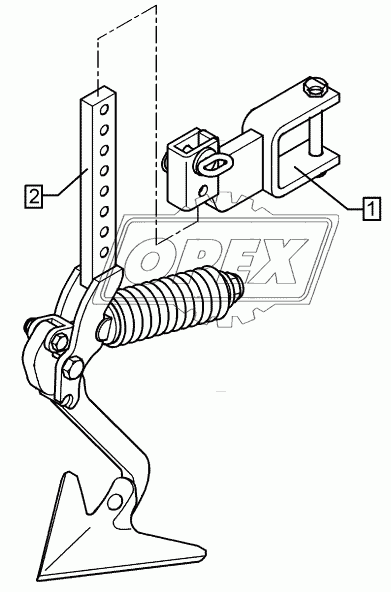 Spurlockerer mit Halter FSU-G25 80x80