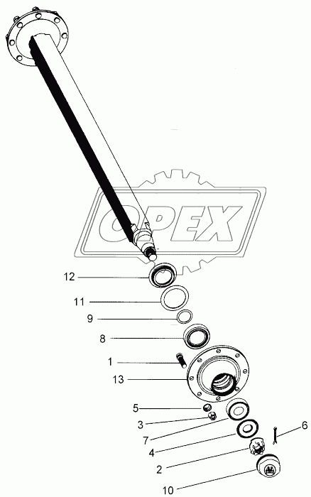 Running axle GS7008  55.67.001.014