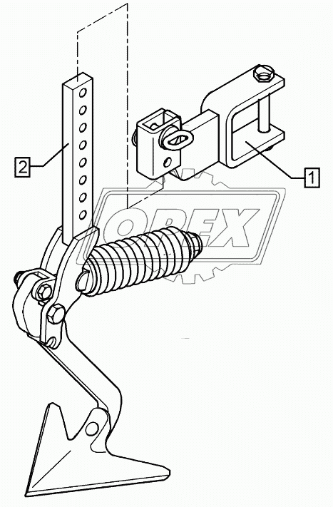 Spurlockerer mit Halter FSU-G25 80x80