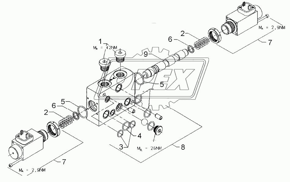 Valve 6/3 LD8SE4D2525