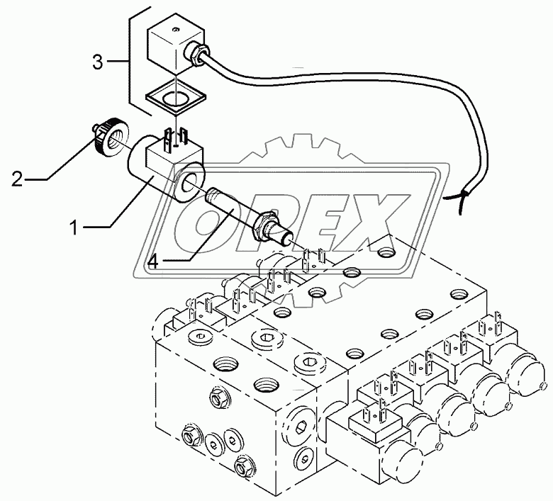 Seat valve cartridge und Verbindungsleitung