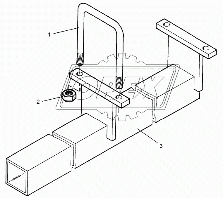 Holder K500,K600 80x80x1240