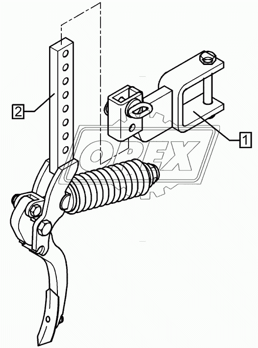 Spurlockerer mit Halter FSU-P50 80x80