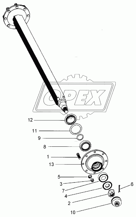 Running axle GS7008  55.67.001.014