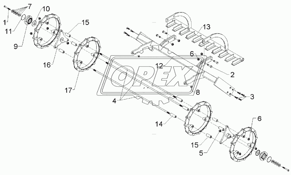 Trapezering roller 1,5m TRP 500