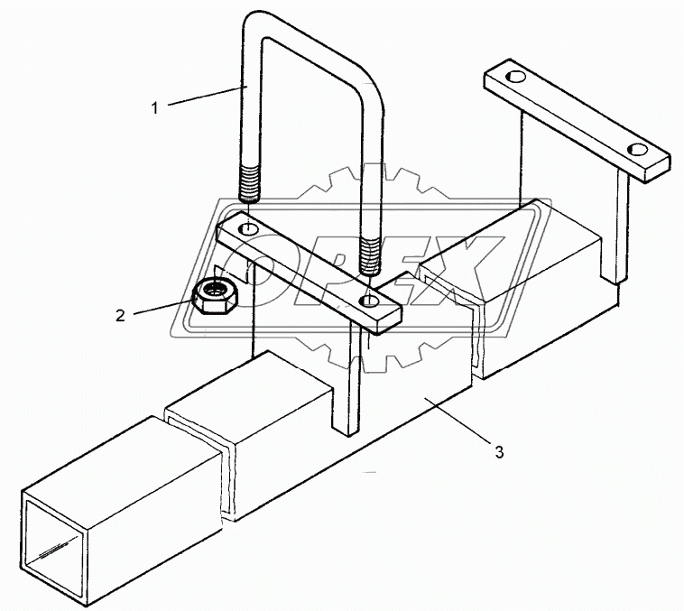 Holder K500,K600 80x80x1240