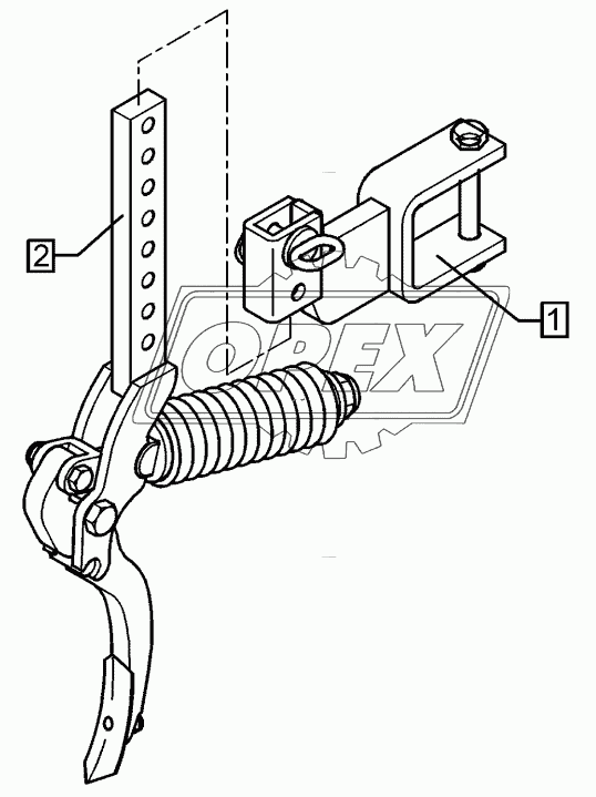 Track scraper with holder FSU-P50 80x80