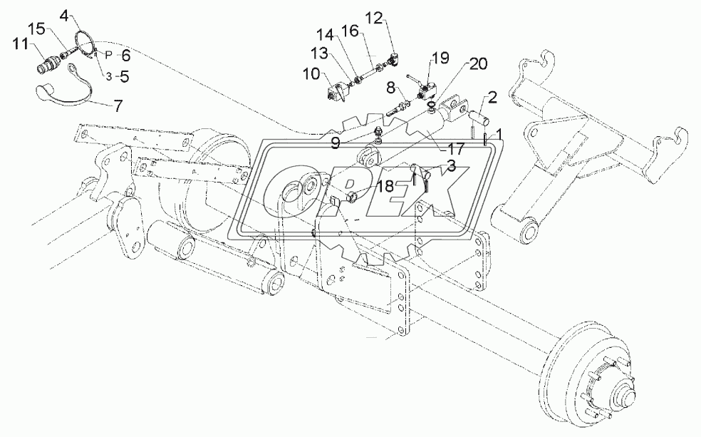 HY-assembly lift linkage DZ 110x450 1