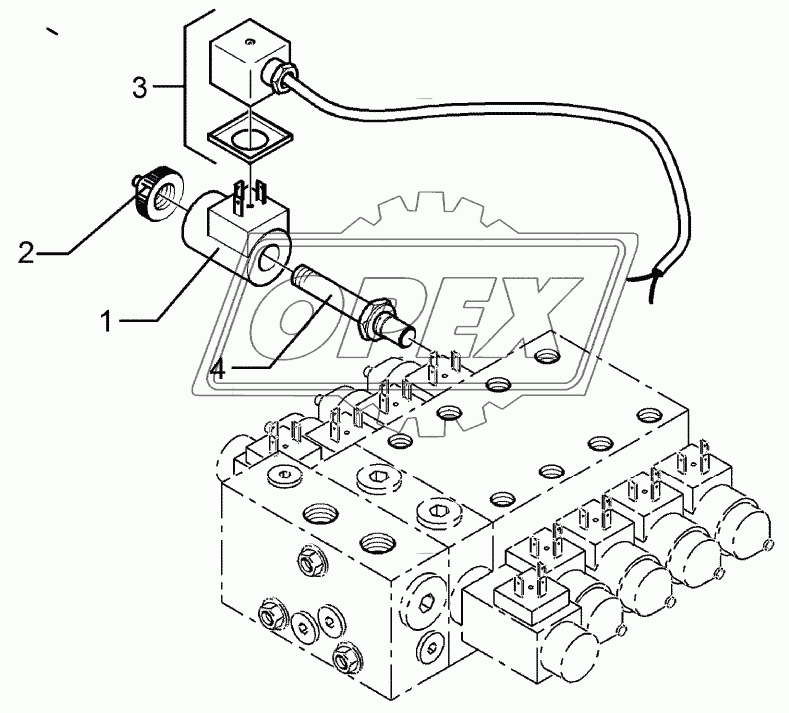 Seat valve cartridge und Verbindungsleitung